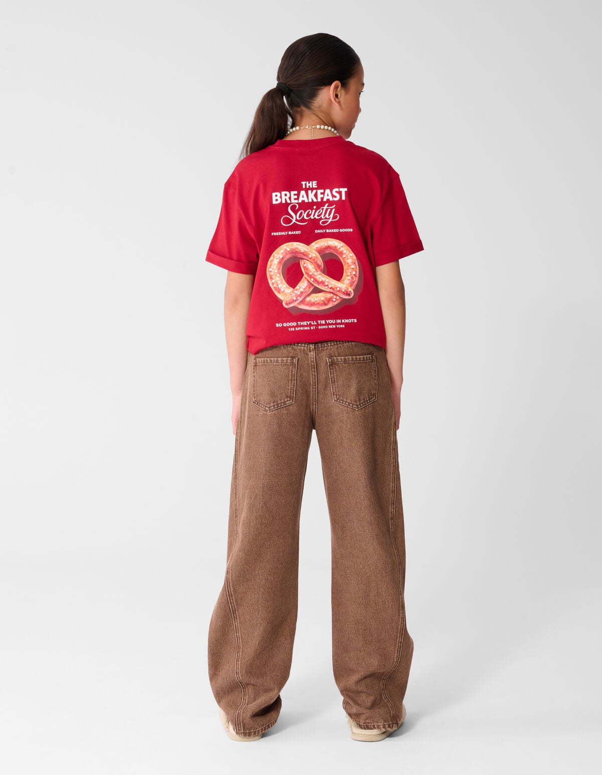 Pretzel Artwork T-shirt Rood