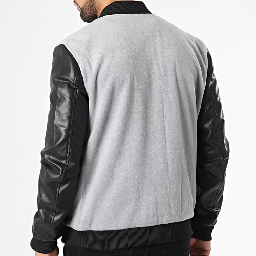 Veste Zippée Gris Noir
