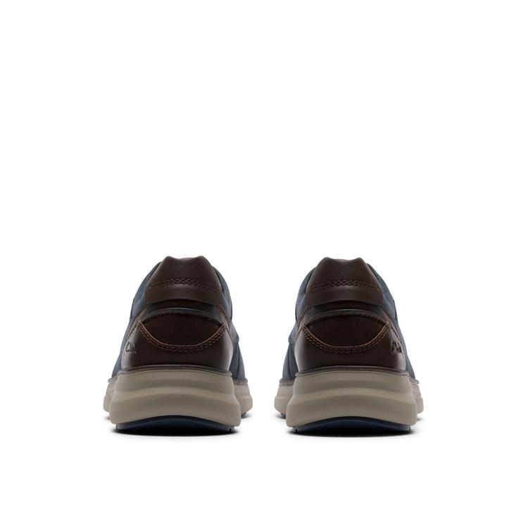 Clarks Mullan Moc navy leather