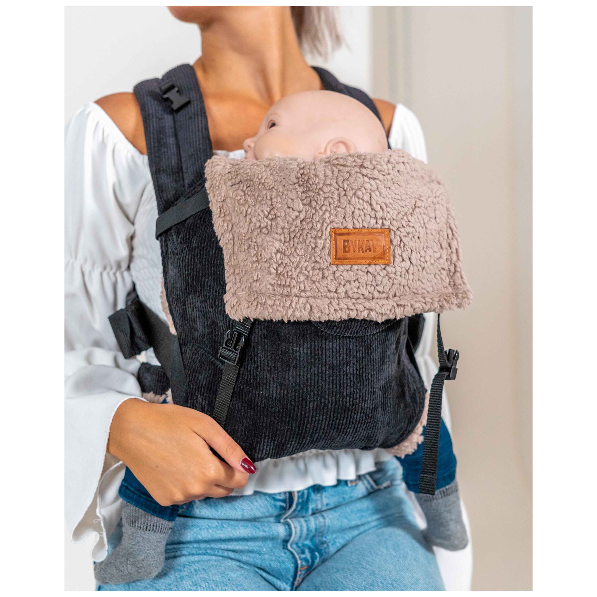 ByKay inlay winter teddy Taupebrown