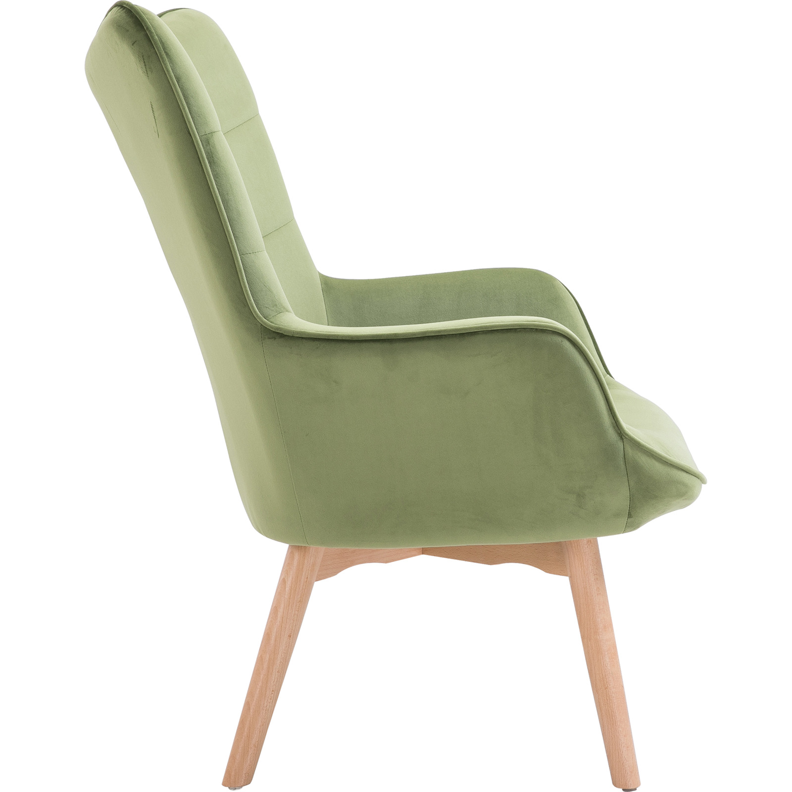 Sessel mit Hocker Daylan grün