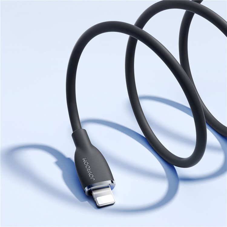 (1.2m) 30W USB C auf Lightning Ladekabel Silikon Datenkabel PD - Schwarz