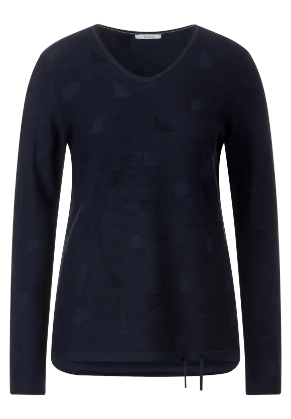 Struktur Strickpullover - universal blue