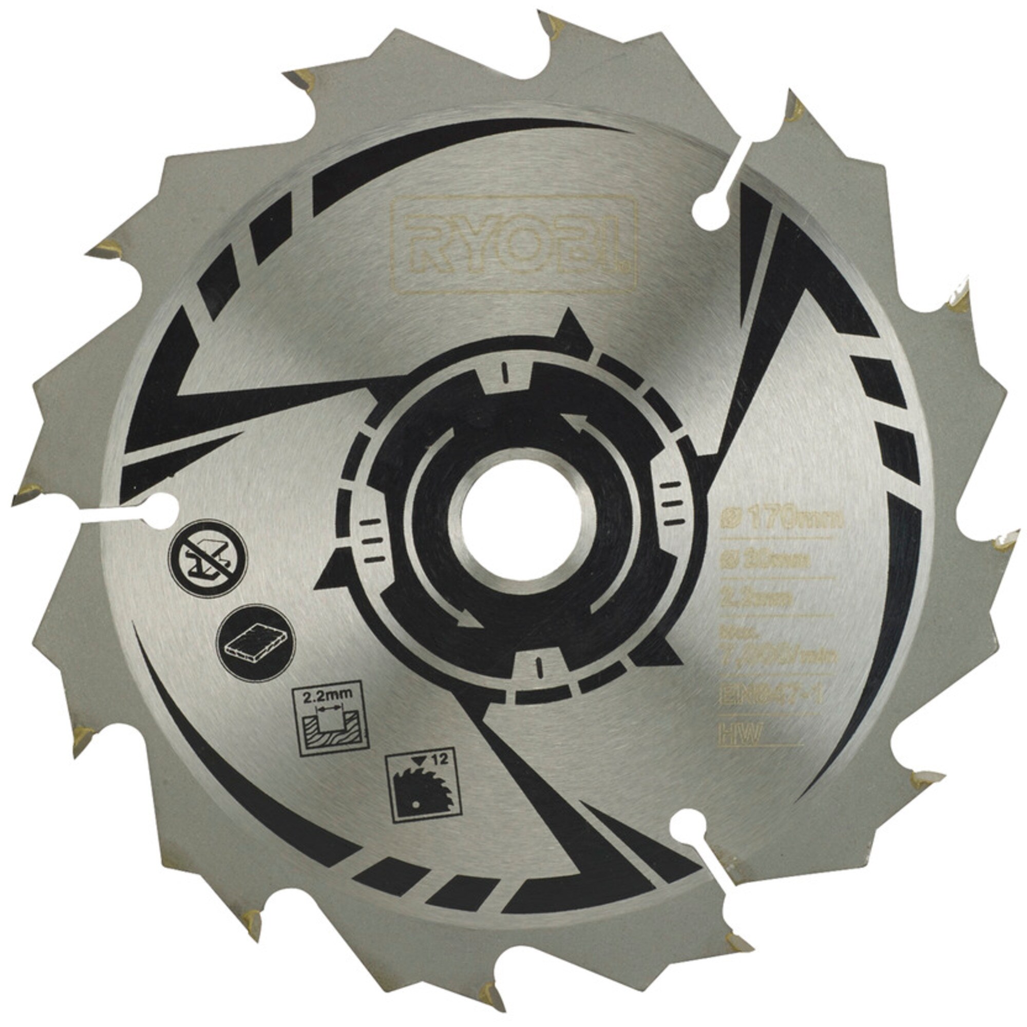 Ryobi Sägeblatt HM-Kreissägeblatt CSB170A1, Ø 170mm, 12Z