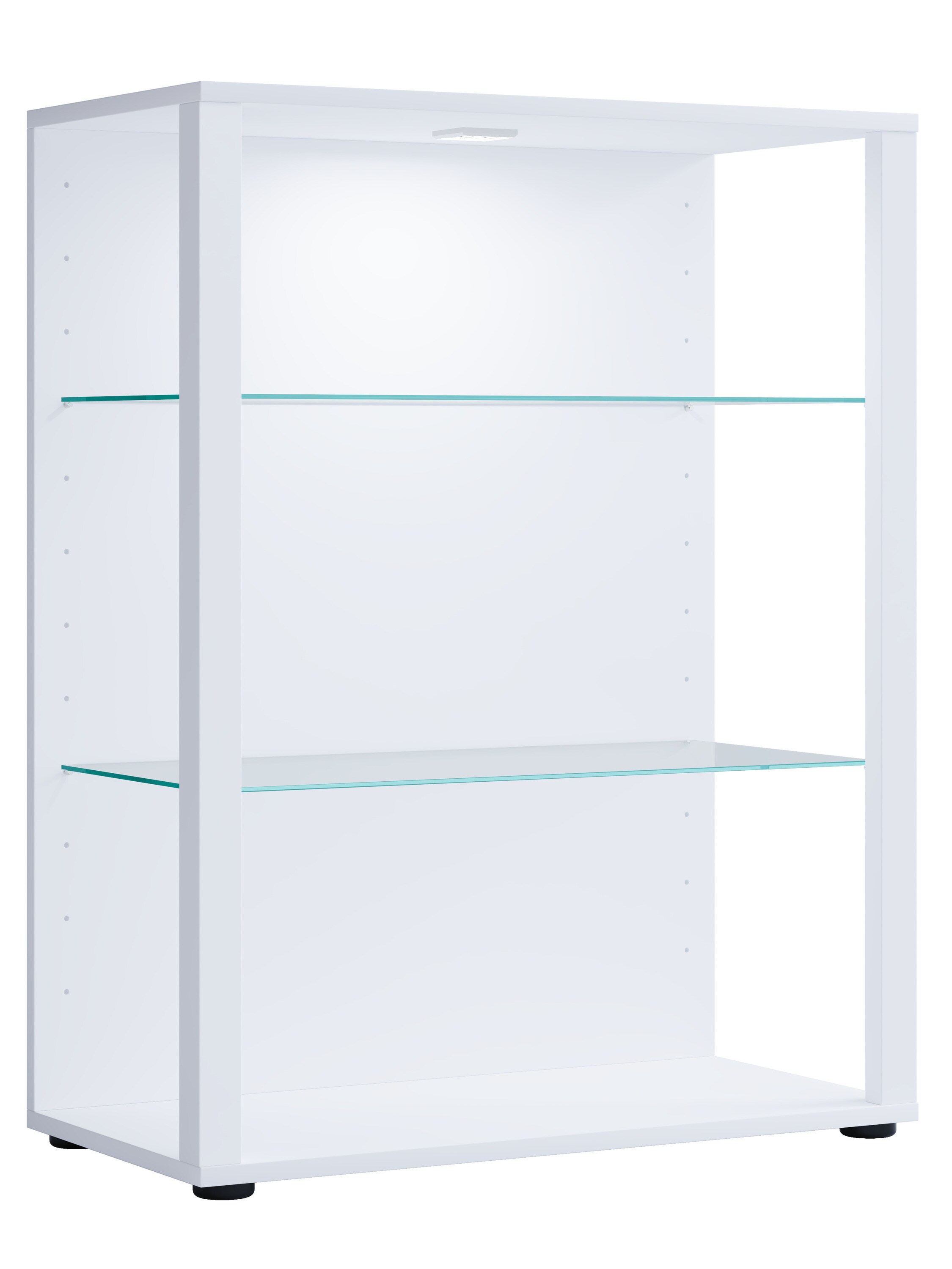 VCM Holz Glas Vitrine Sammelvitrine Glasvitrine Schaukasten Standvitrine Glasol L