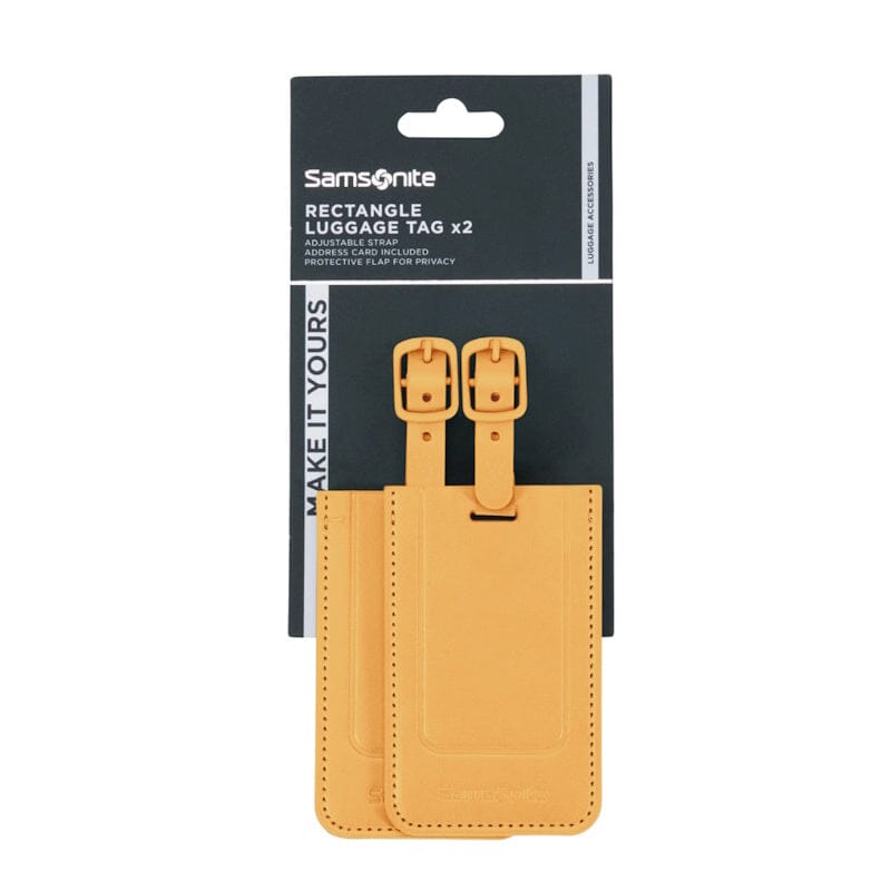 Samsonite TA Revolution Rectangle Luggage Tag (2x) Yellow