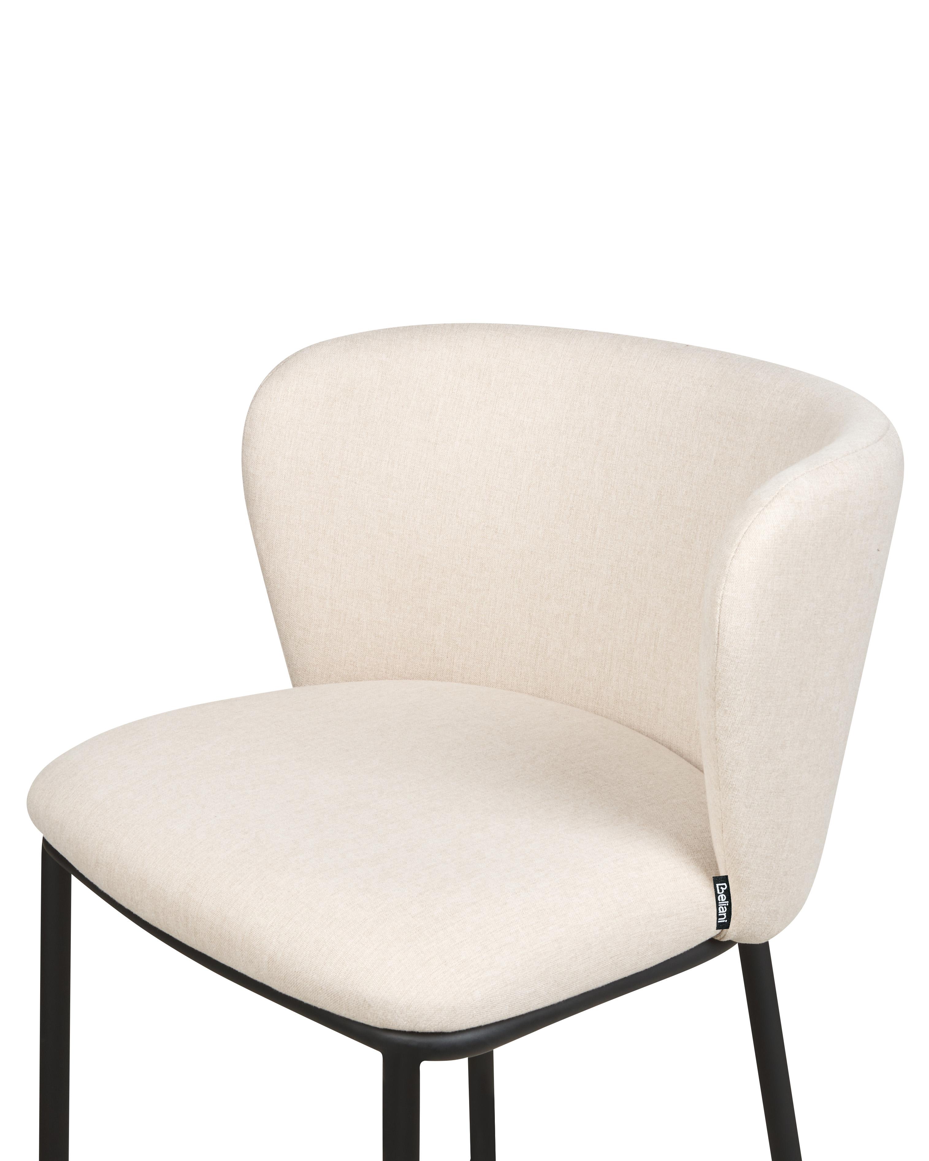 Set van 2 barstoelen MINA Gebroken wit
