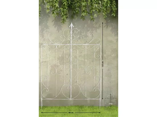 Lot de 2 Treillis - Métal - Blanc antique - Mandevilla