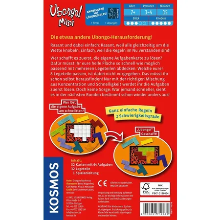 KOSMOS Ubongo Mini - Mitbringspiel