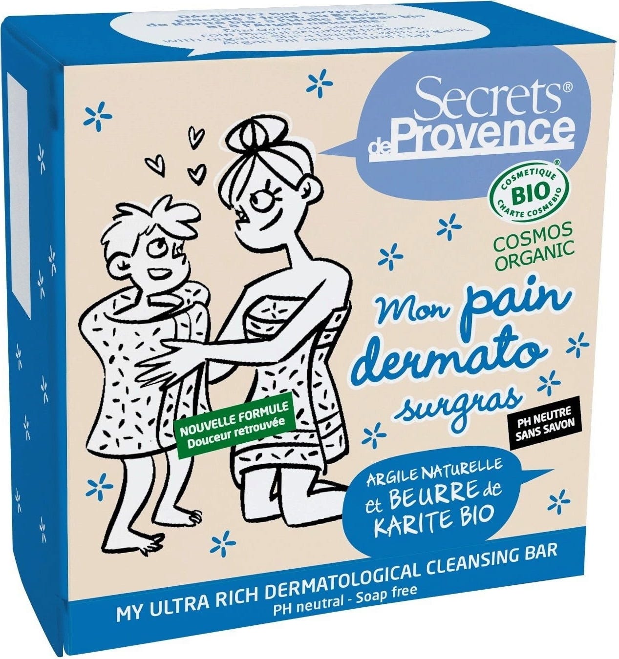 Secrets de Provence  Dermatologisches Waschstück Tonerde & Sheabutter, 90 g