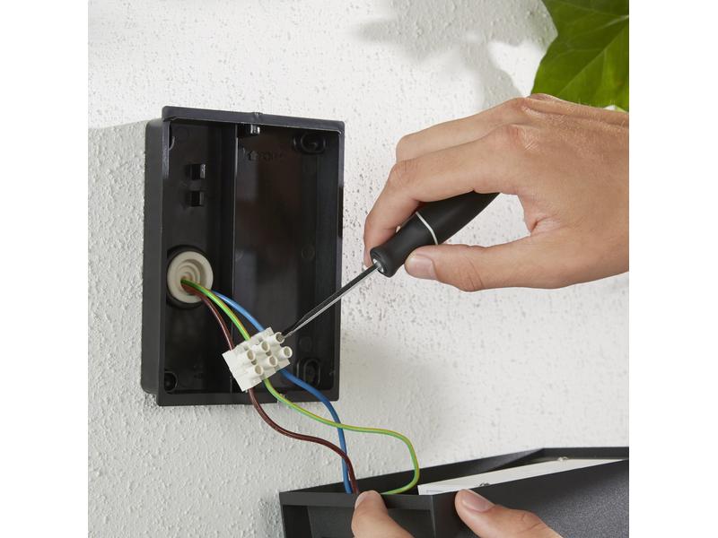 Philips Hue White & Color Ambiance Outdoor Resonate Wandleu Aussenleuchte Resonate Hue WACA, Silber
