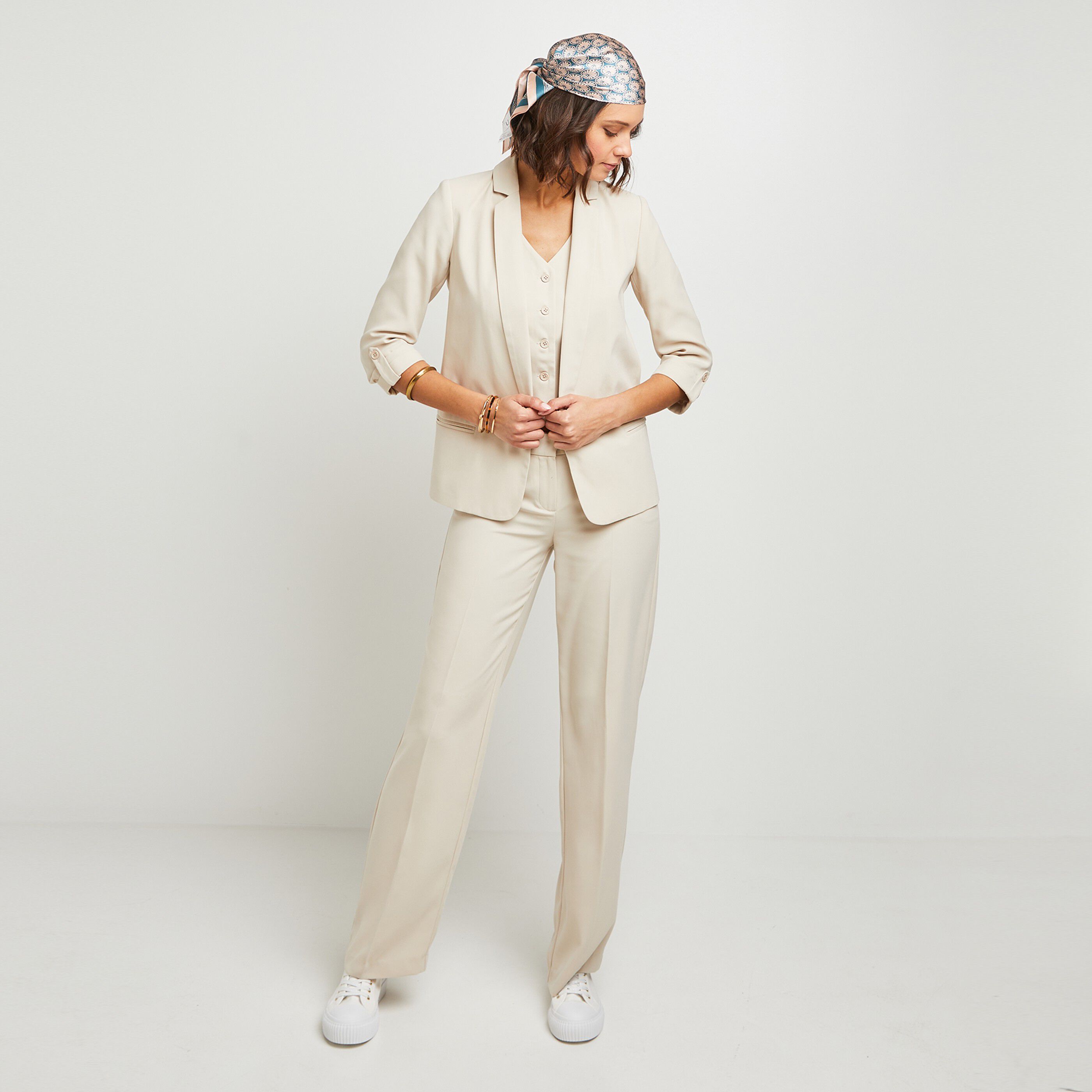 Blazer fluide femme - BEIGE