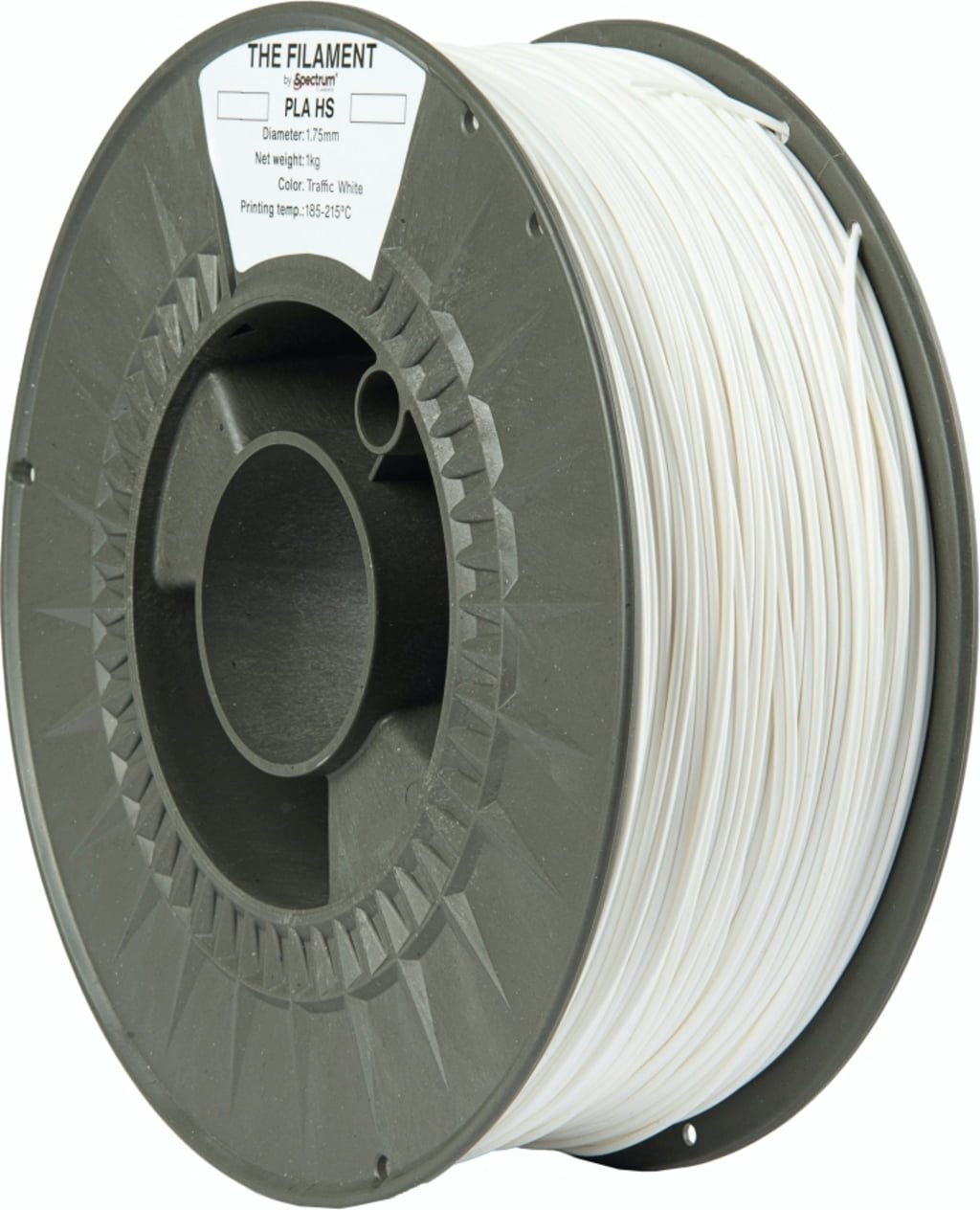 The Filament  PLA HS Traffic White, 1,75 mm / 1000 g    Kosteneffizientes PLA für hohe Geschwindigkeiten in Traffic White
