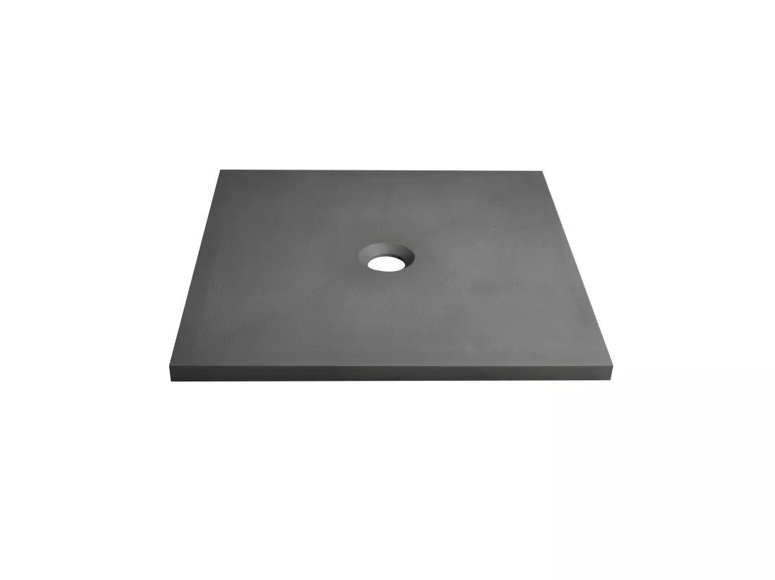 Receveur à poser en béton - L90 x l90 x H4 cm - ZAMZOR
