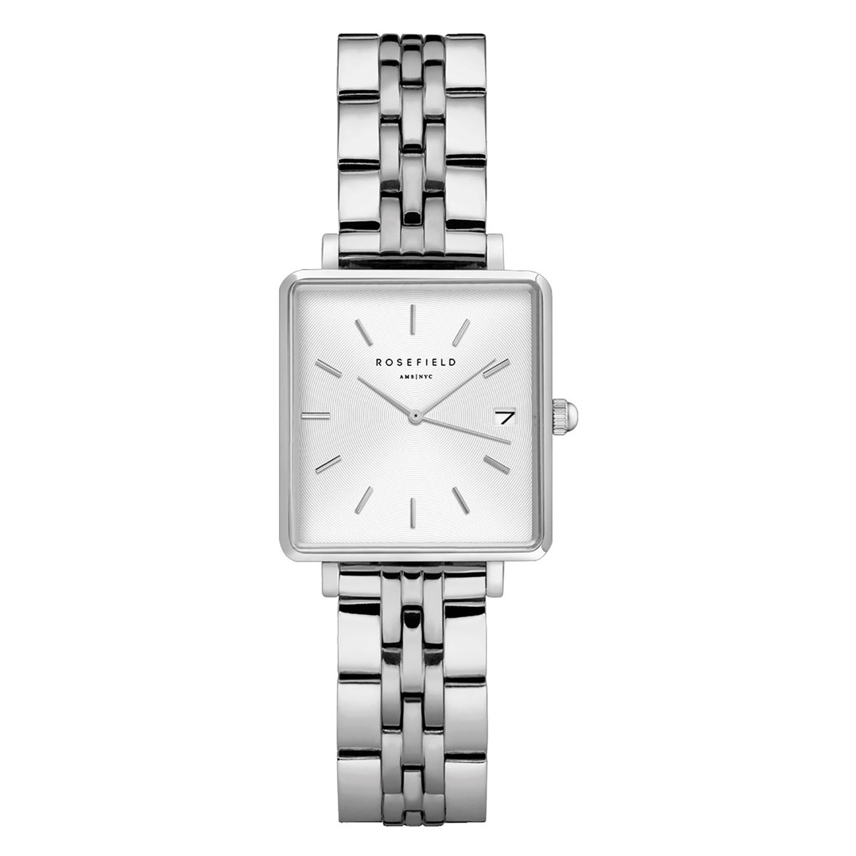 Montre femme Rosefield Boxy XS acier dateur