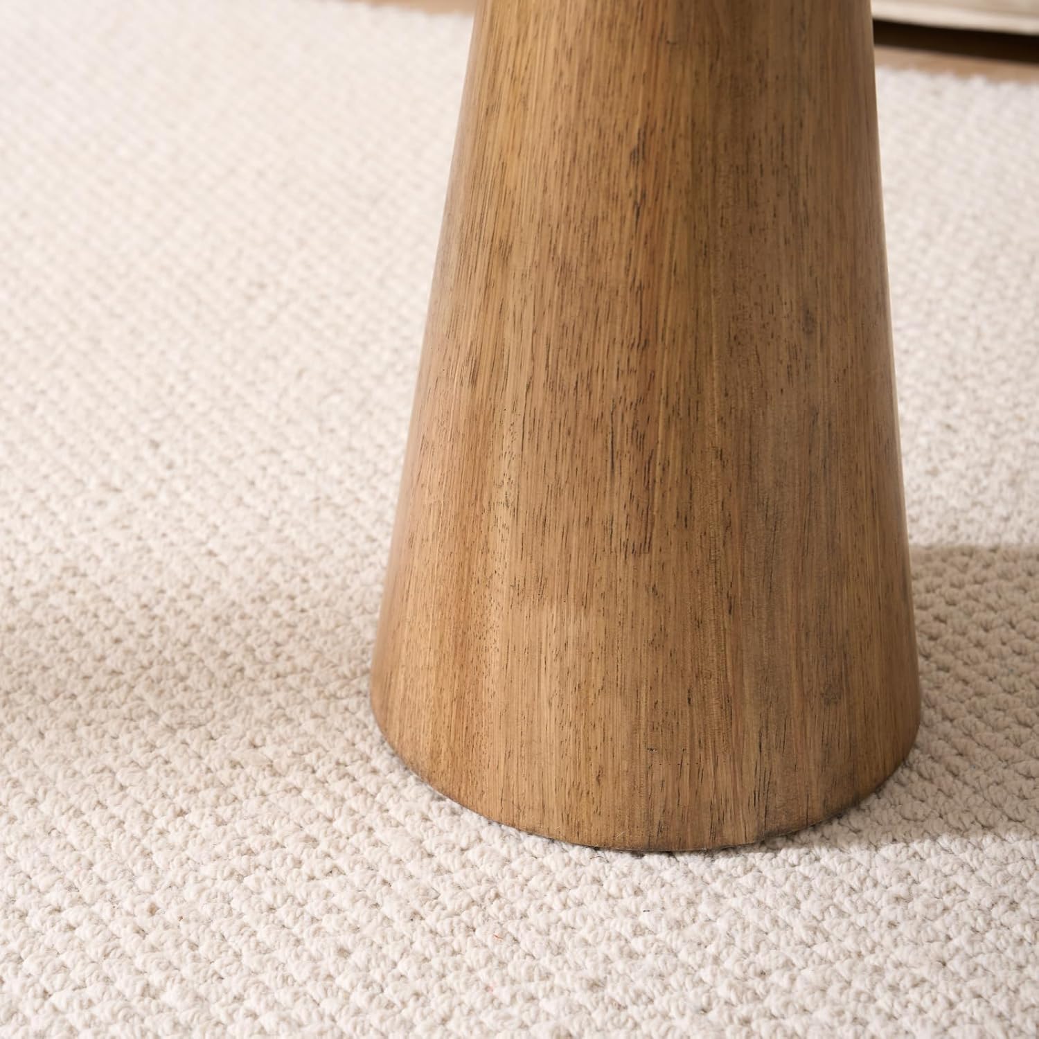 Beistelltisch Rund, Beistelltisch Holz Natur, Couchtisch Klein Rund für Wohnzimmer, Runder Beistelltische Schmal als Nachttisch oder Sofatisch, Modern Farmhouse Möbel Pilzform, Ø34×50 cm