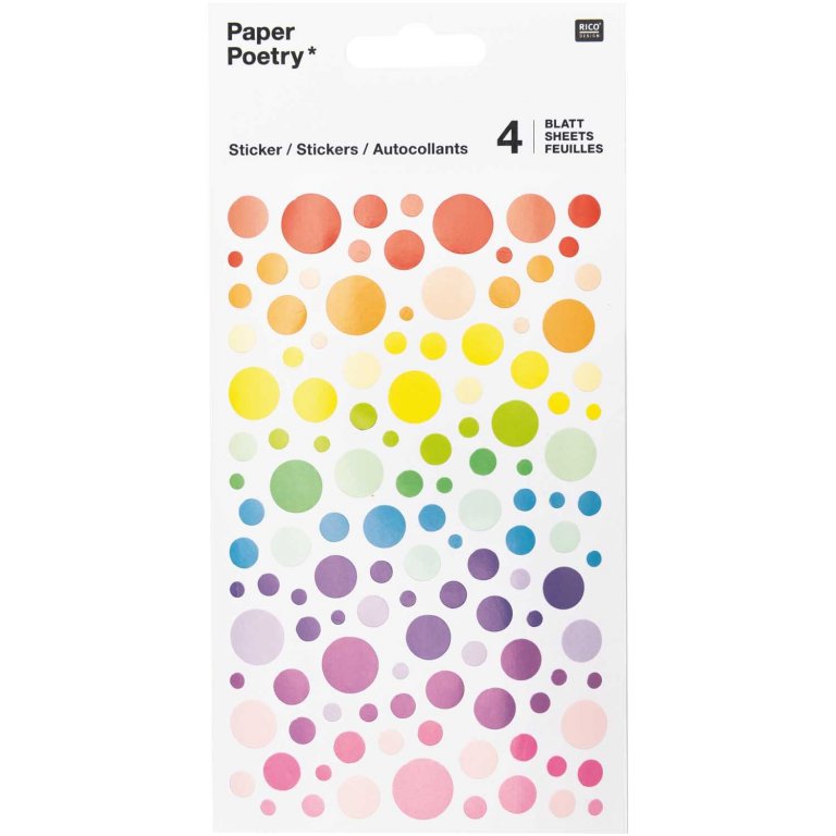 Sticker Paper Poetry Kreise