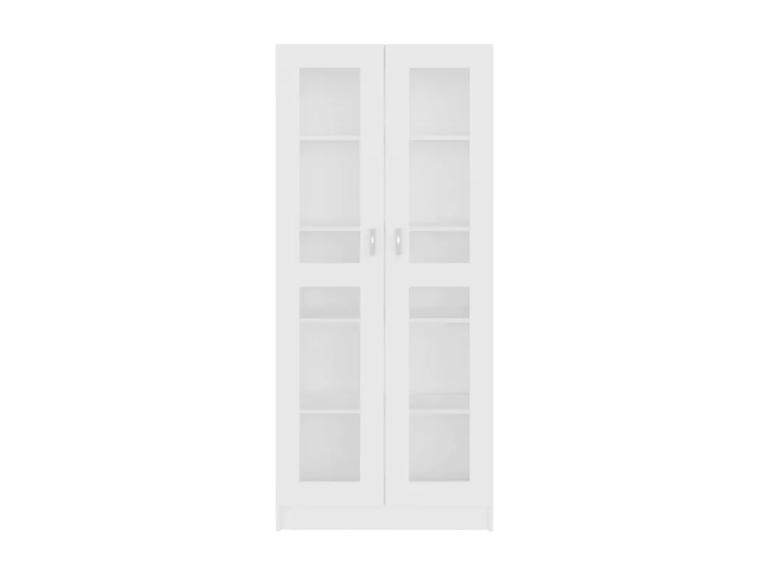 Armoire à vitrine Blanc 82,5x30,5x185,5 cm Aggloméré