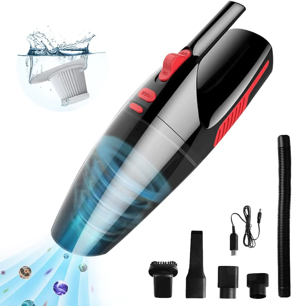 Aspirateur de table sans fil 120W rouge noir Vendos85