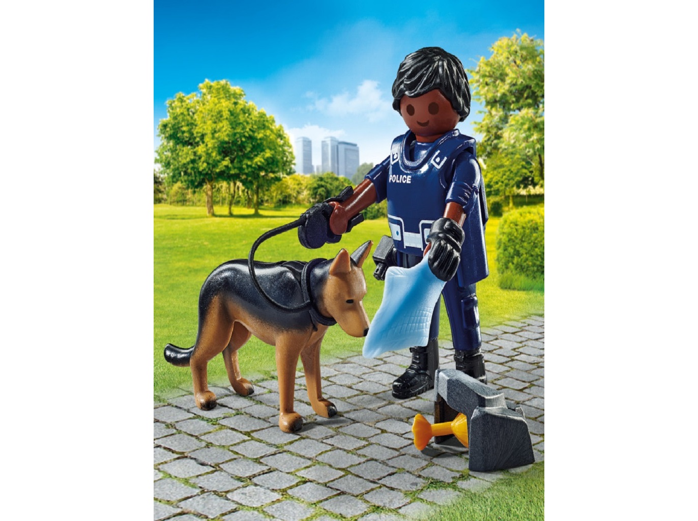 POLÍCIA COM CÃO PLAYMOBIL