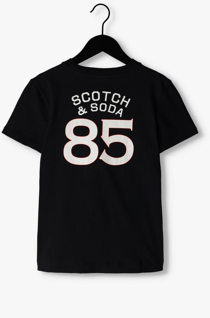 SCOTCH & SODA donkergrijze scotch & soda t-shirt relaxed fit short sleeved uv artwork