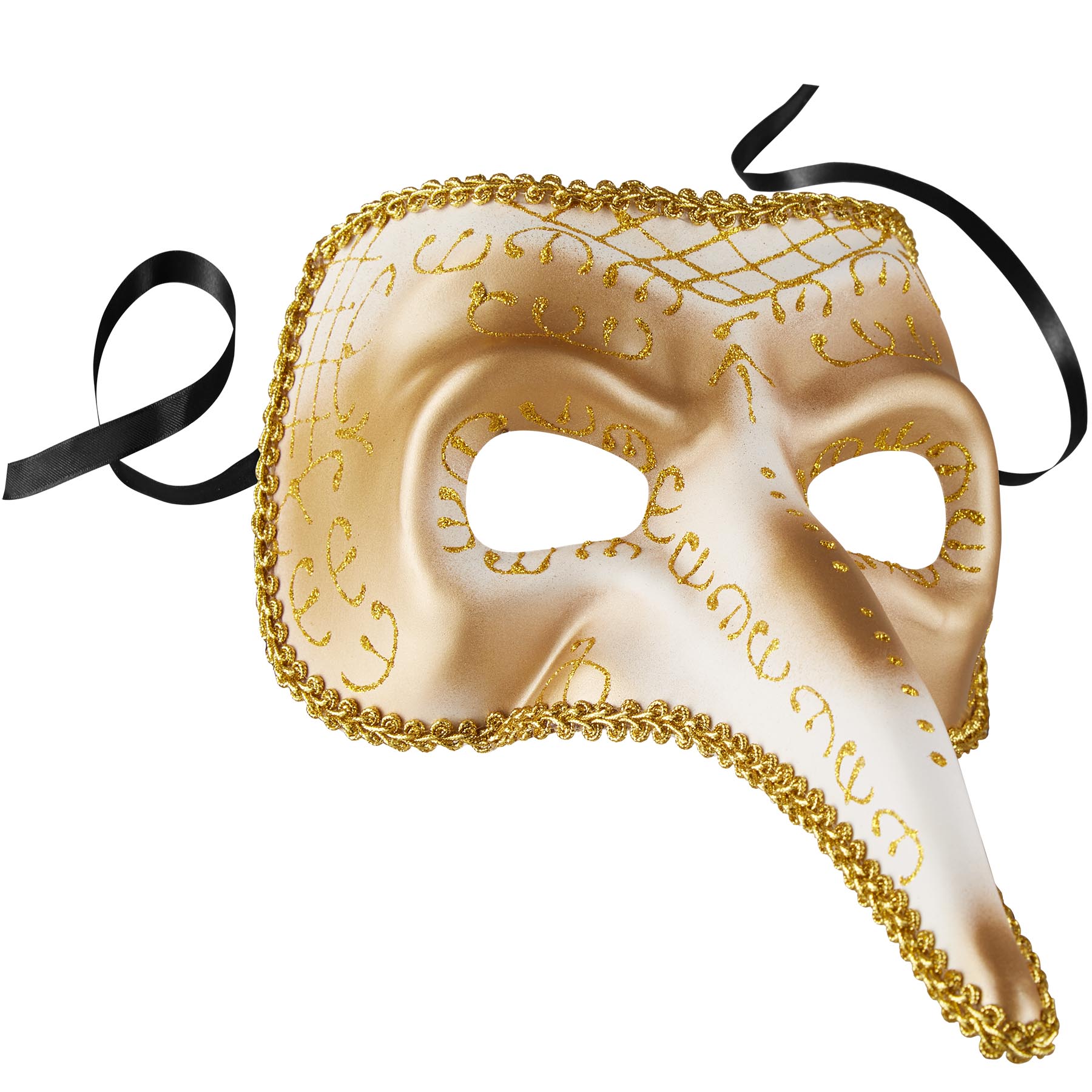 tectake® Venezianische Maske mit langer Nase und Verzierungen