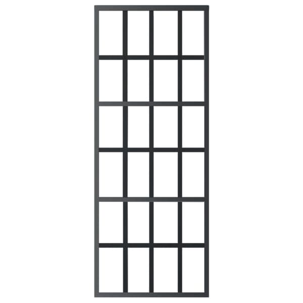 vidaXL Skyvedør med monteringssett 76x205 cm ESG glass og aluminium