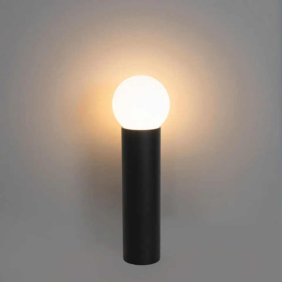 Qazqa staande buitenlampen huma zwart e27