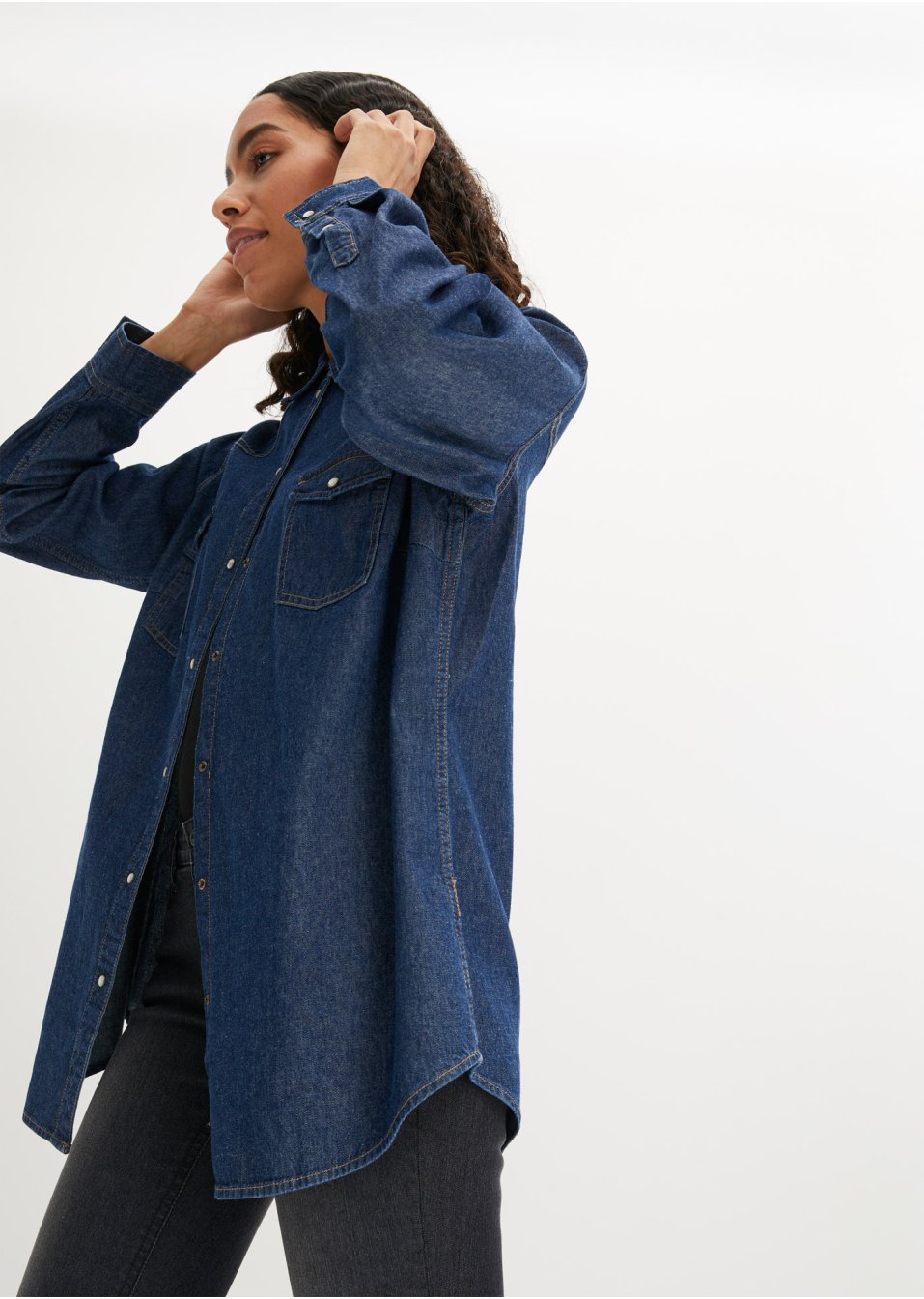Chemise en jean manches longues