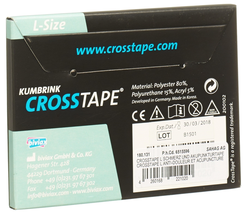 CROSSTAPE Schmerz- Akupunkturtape<br>120 Stück, L