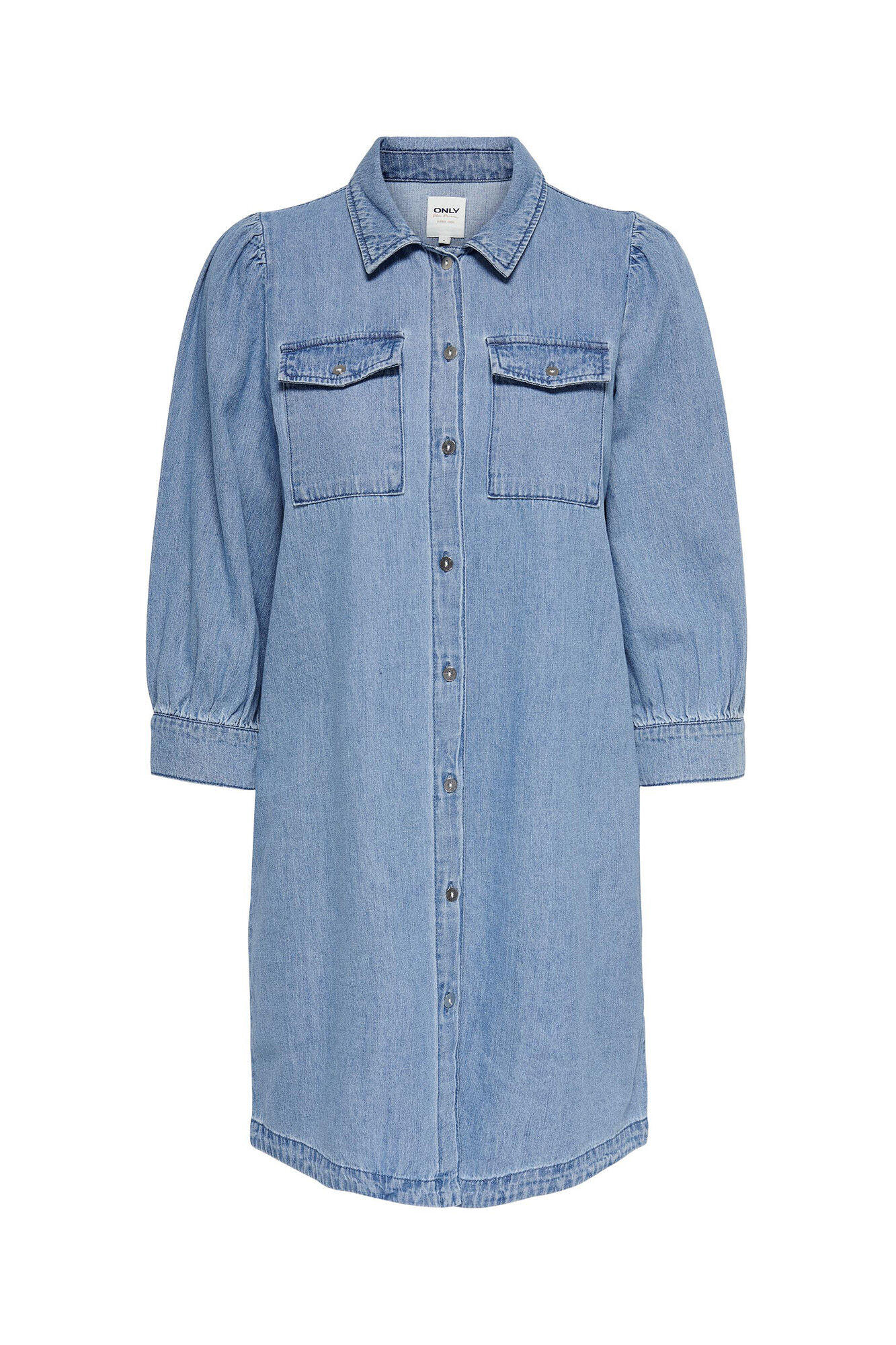 Vestido jeans de mangas compridas
