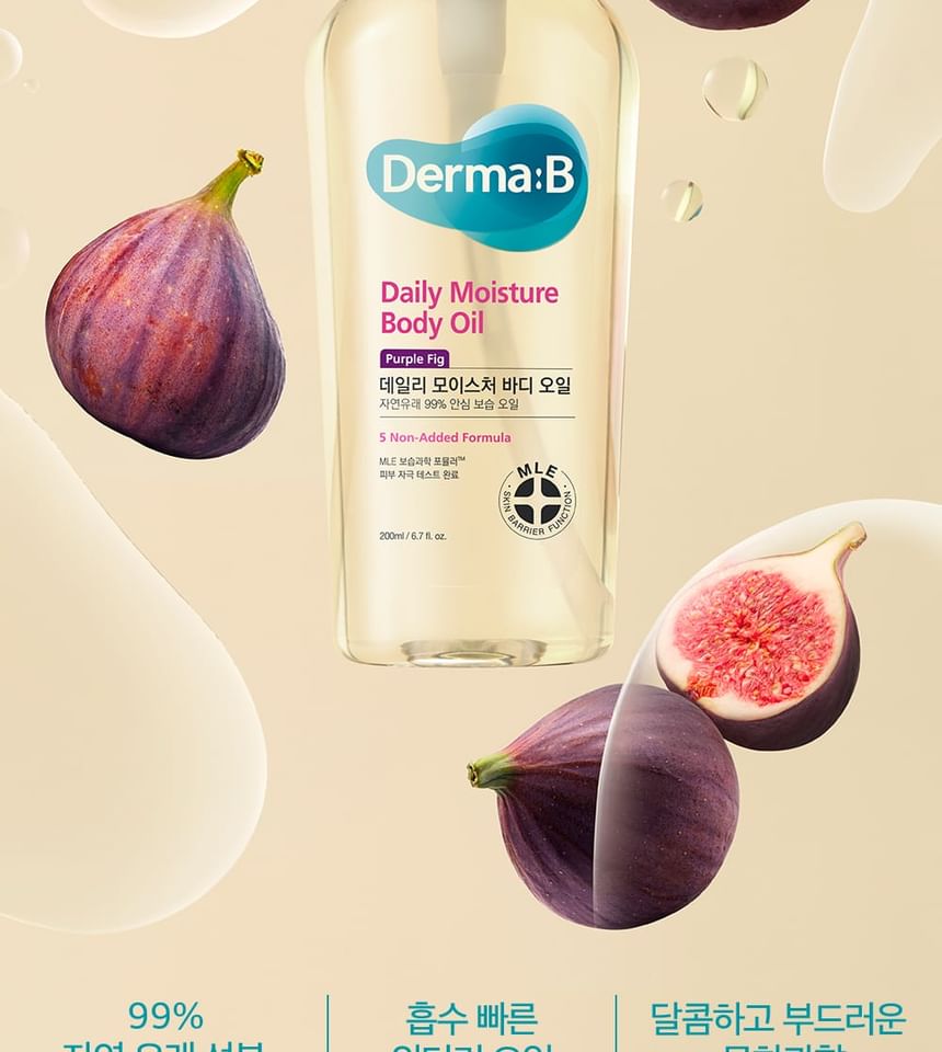 Derma: B - Dagelijkse vochtinbrengende lichaamsolie - 2 soorten