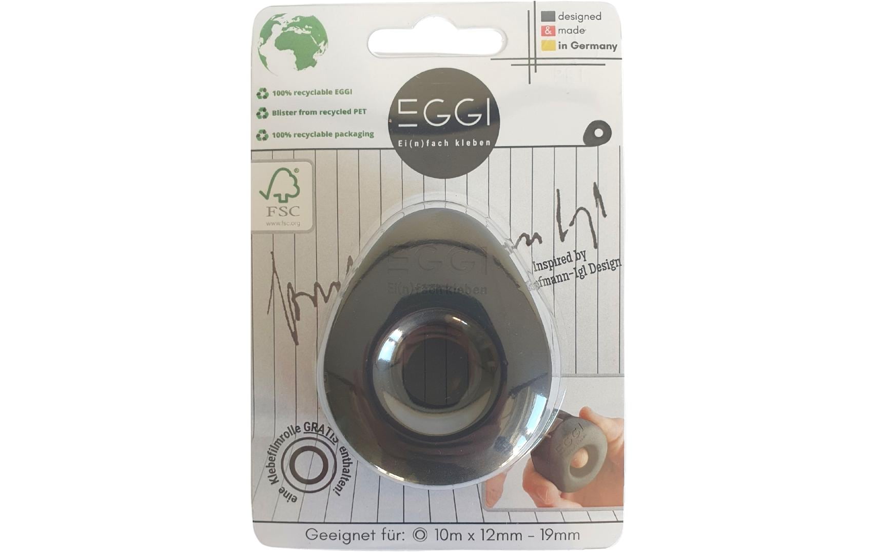 Handabroller 12 - 19 mm, SchwarzKlebebandabroller