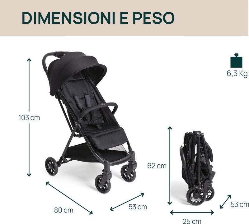 Urbino - Kinderwagen - Lichtgewicht - Waterafstotend - UV50+ Bescherming