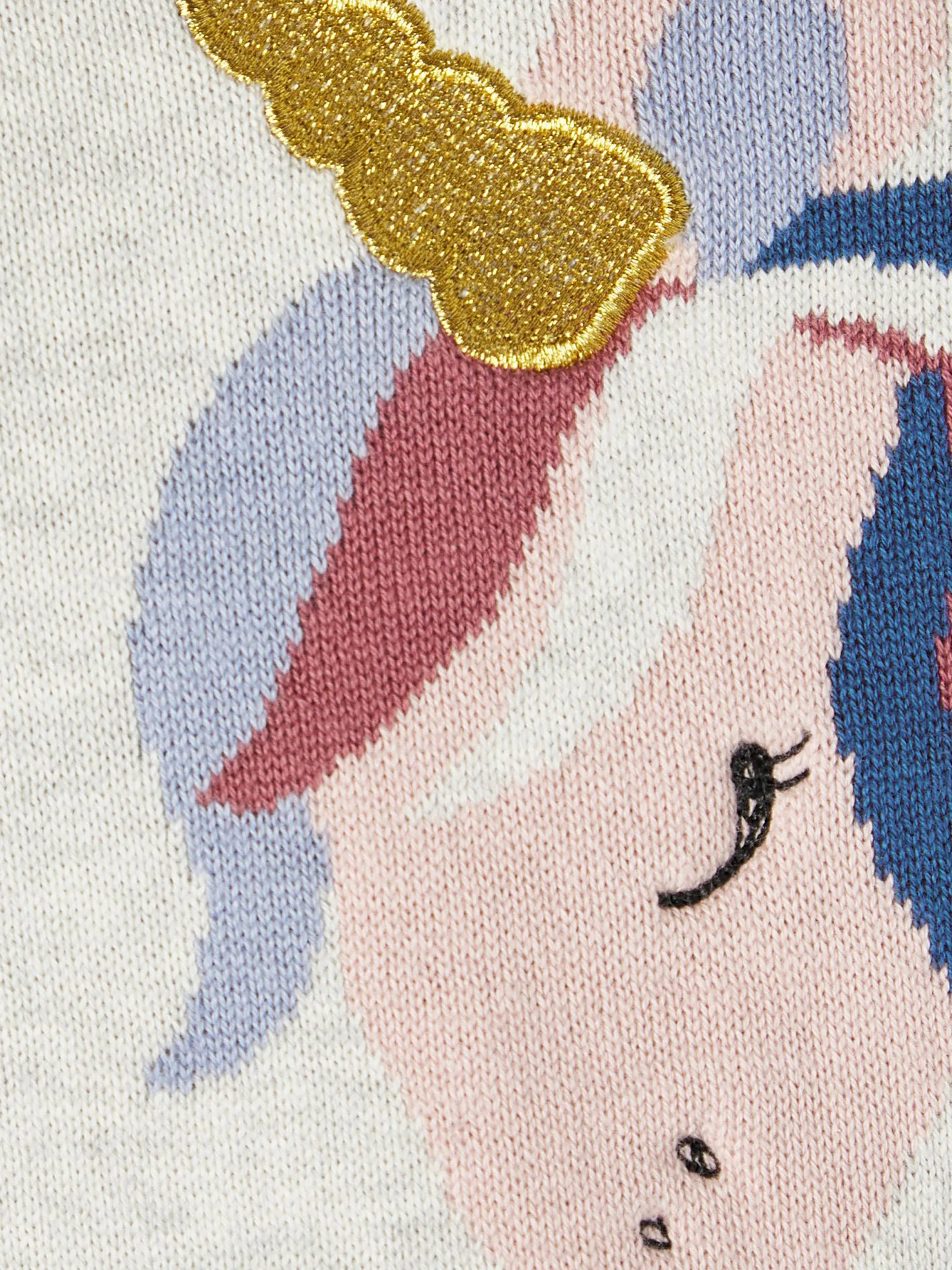 Mädchen Strickpullover mit Einhornmotiv