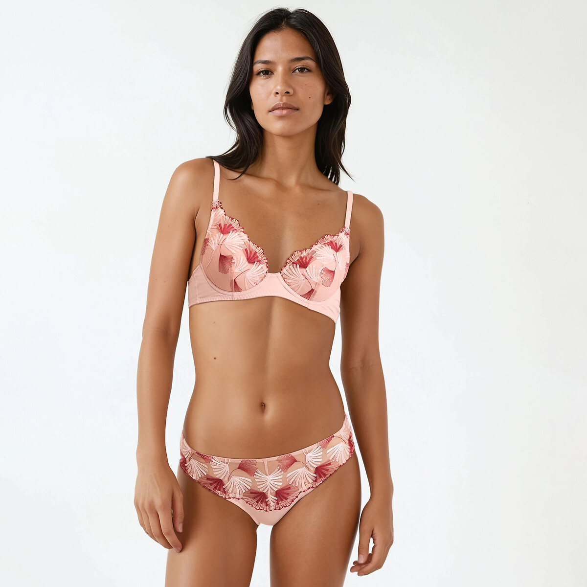 ANNE WEYBURN<br>Sutiã triangular de tule bordado, AZALEE