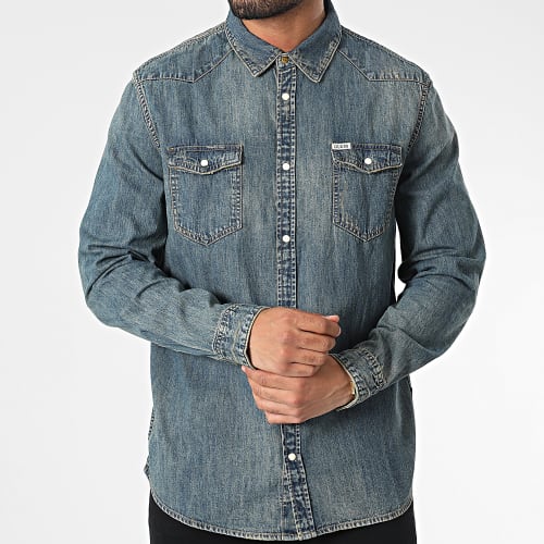 Chemise Jean Manches Longues M1BH02-D14LB Bleu Denim