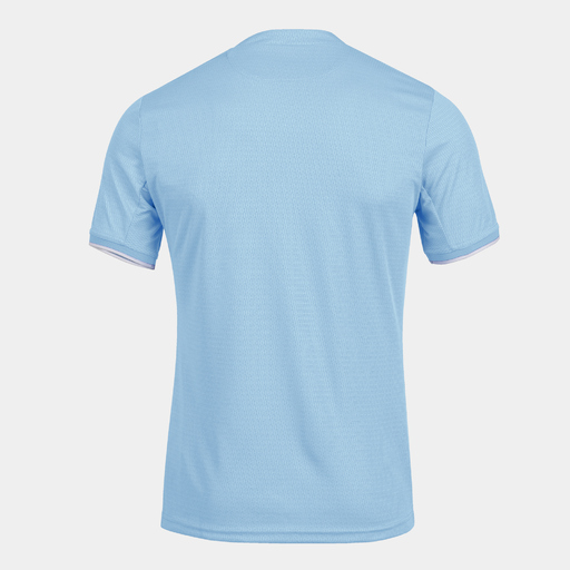 Camiseta Joma Toletum IV de manga curta, azul claro e azul marinho.