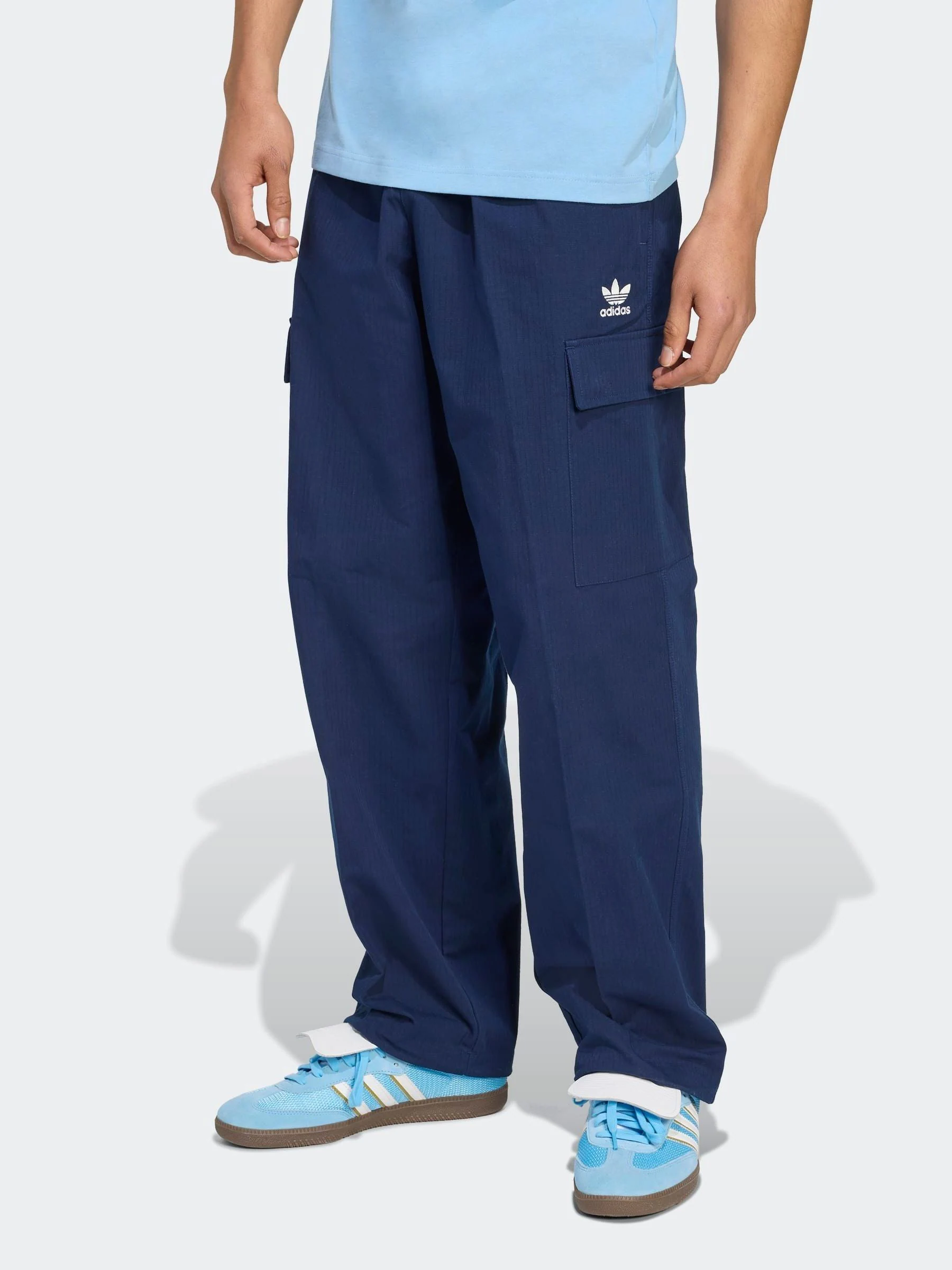 Blauw - adidas Originals Trefoil Essentials geweven joggingbroek