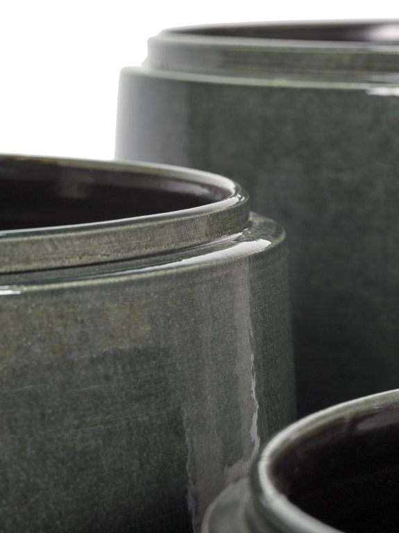 Serax Glazed shades by Serax bloempot large Ø38 donkergrijs