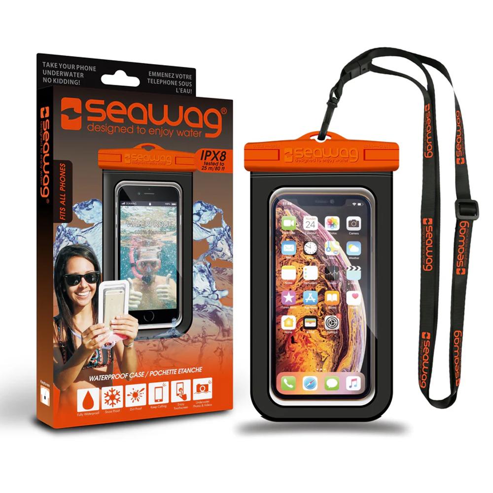 Pochette Etanche Universelle pour Smartphone Noir/Orange SEAWAG B3X