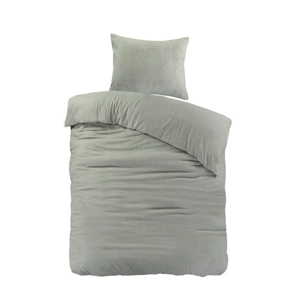 Papillon dekbedovertrek Brienz flanel - 140x200/220cm - Groen
