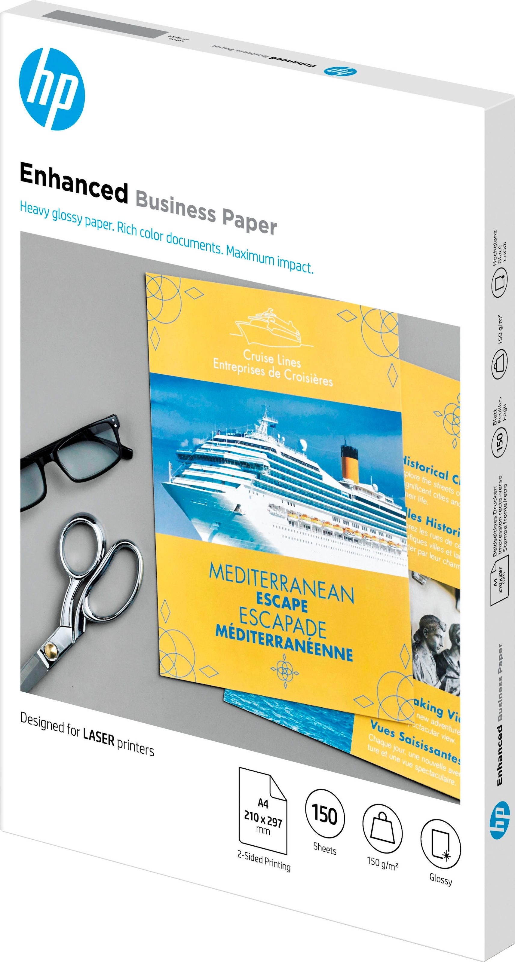 HP Fotopapier »Professional Laser-Papier glänzend« DIN-A4