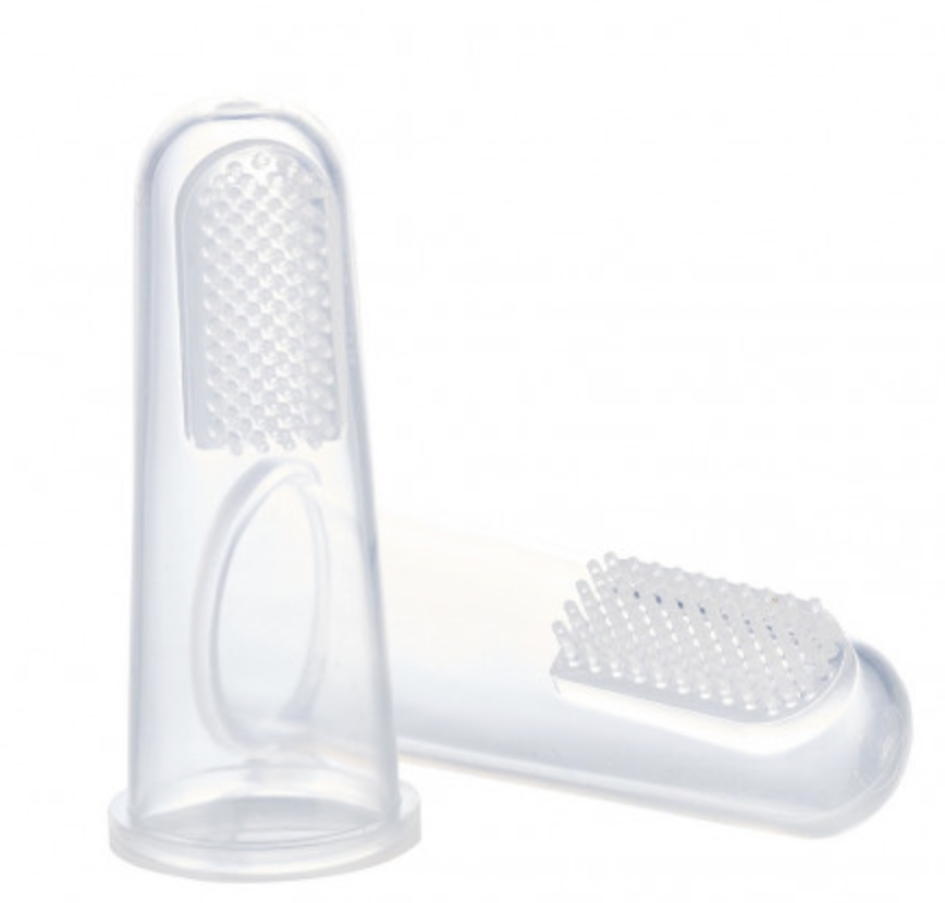 2 DOIGTIERS BROSSE A DENT EN SILICONE
