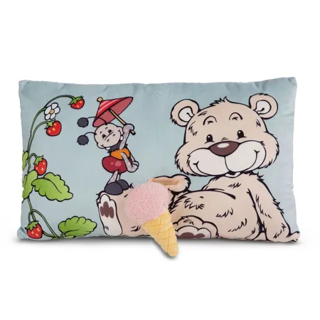 NICI Kissen Bär Bendix mit 2-D Eis 43x25cm GREEN