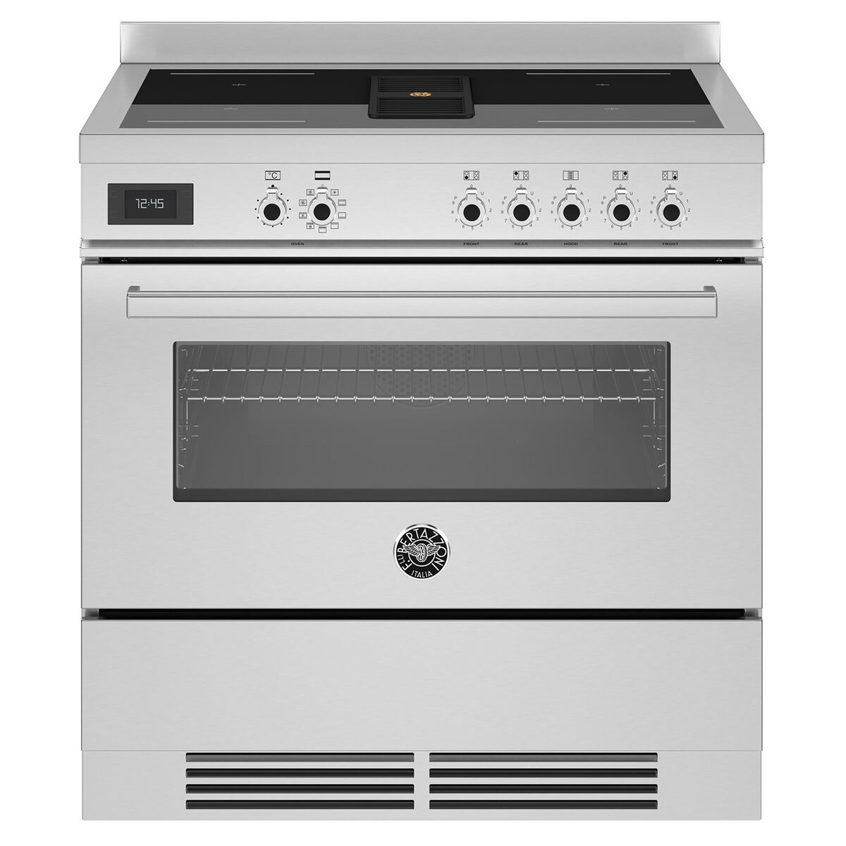 PROCH94I1EXT Komfyr med integrert vifte 90 cm, rustfritt stål