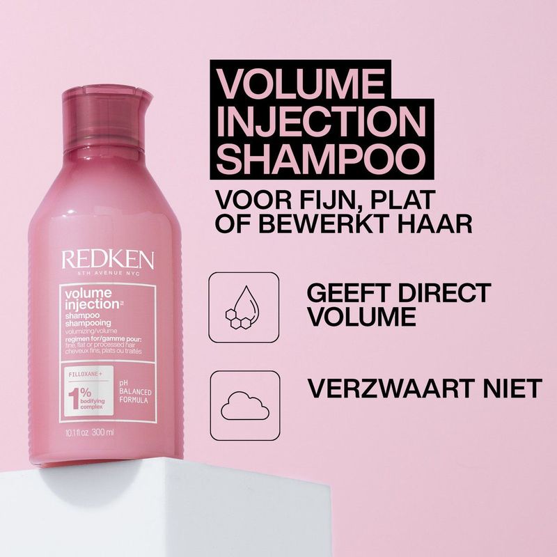 Redken - Volume Injection - Shampoo - 300ml - Voor Fijn Haar