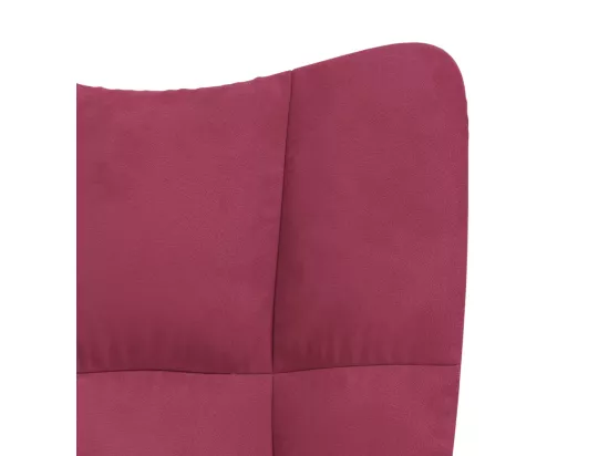 Chaise à bascule Rouge bordeaux Velours