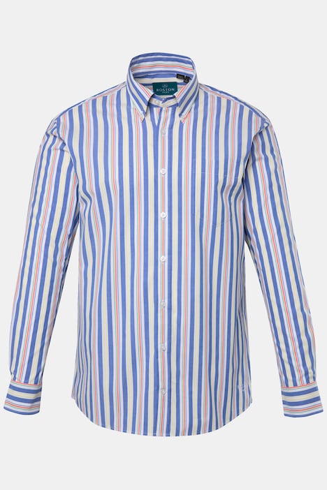 Boston Park Streifenhemd, Langarm, Buttondown-Kragen, Comfort Fit, bis 8 XL