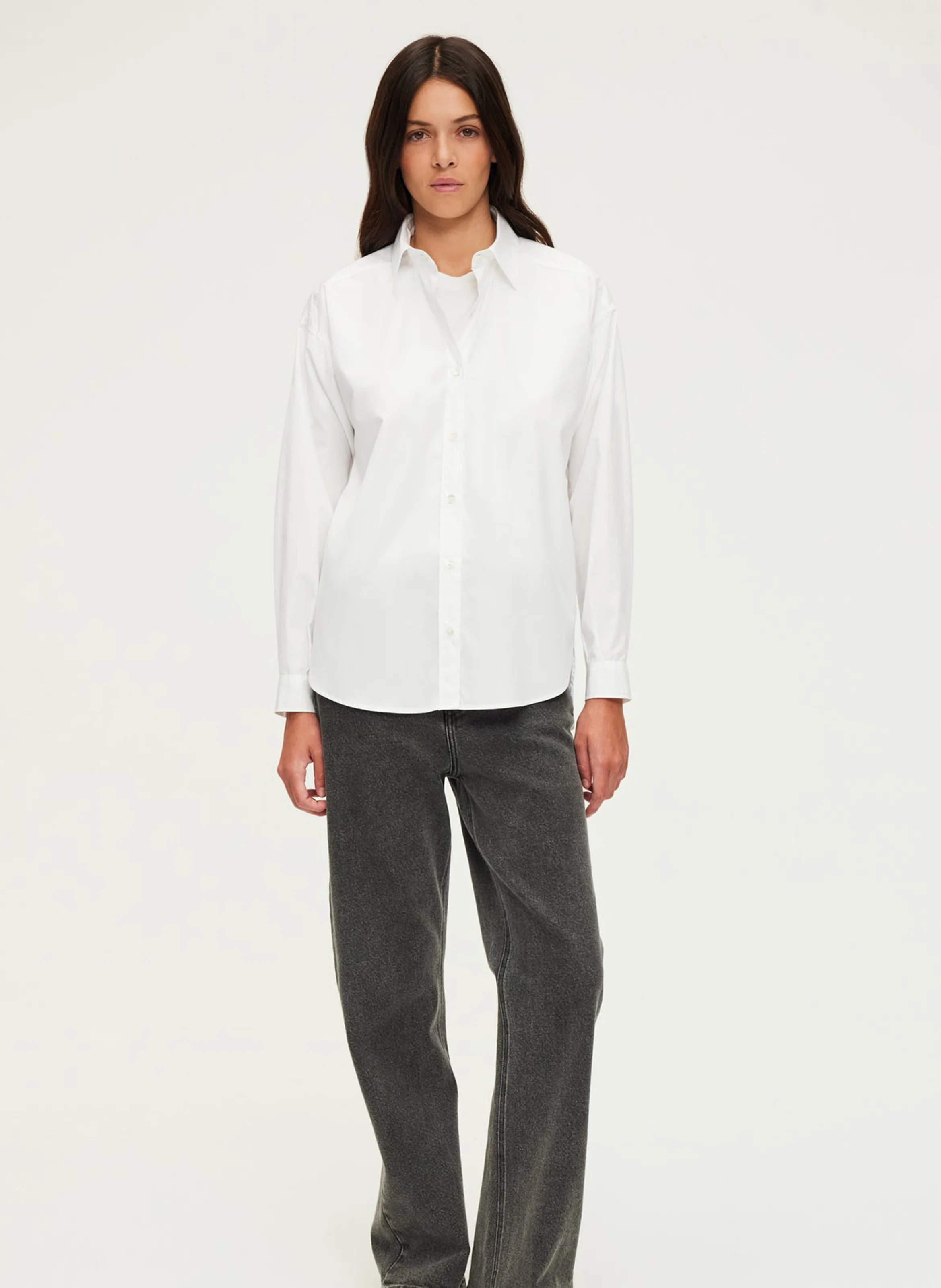 ANNABELLE - Chemise col classique en coton | Blanc
